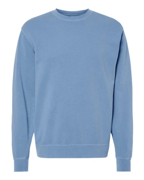 Unisex Midweight Pigment-Dyed Crewneck Sweatshirt — Pigment Light Blue