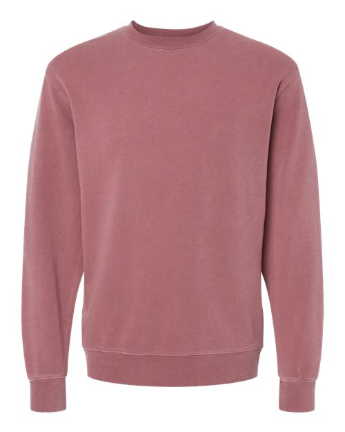 Unisex Midweight Pigment-Dyed Crewneck Sweatshirt — Pigment Maroon