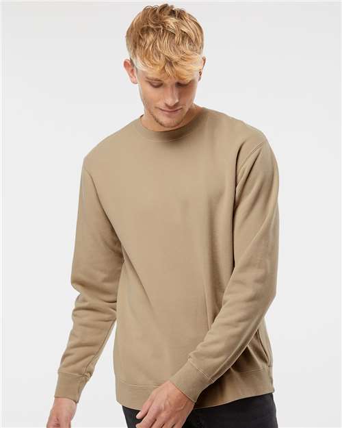 Unisex Midweight Pigment-Dyed Crewneck Sweatshirt — Pigment Sandstone