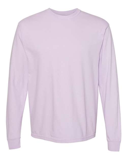Unisex Garment-Dyed Heavyweight Long Sleeve T-Shirt — Orchid