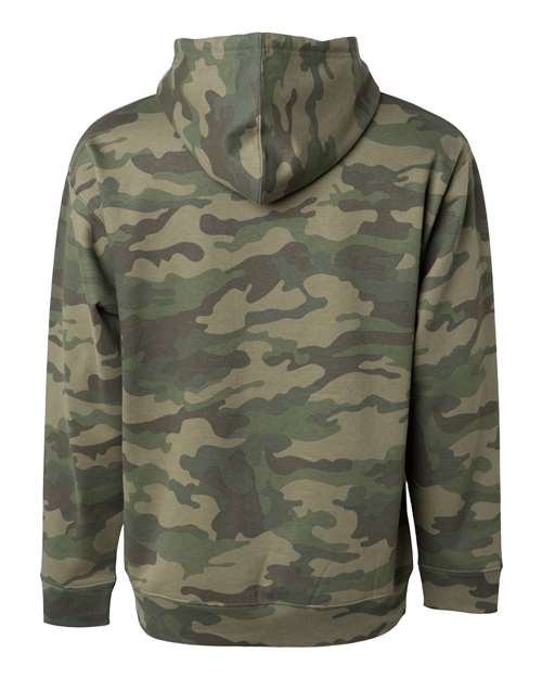 Unisex Midweight Hooded Sweatshirt — Forest Camo