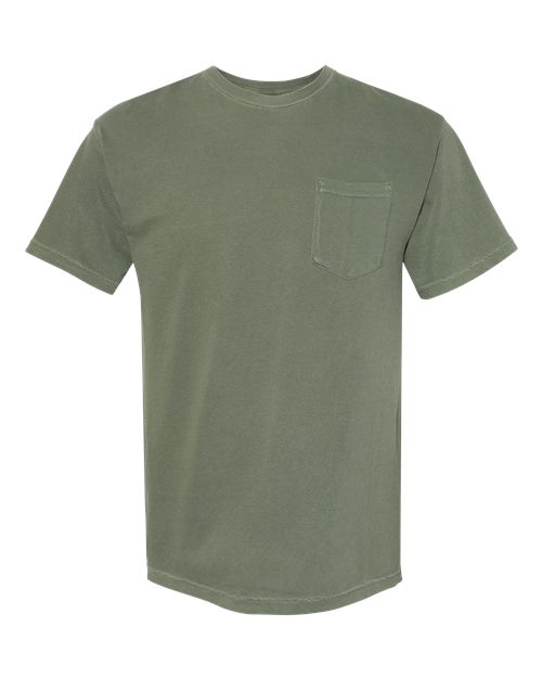 Unisex Garment-Dyed Heavyweight Pocket T-Shirt — Moss