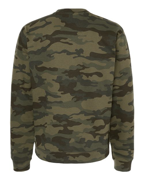 Unisex Midweight Crewneck Sweatshirt — Forest Camo