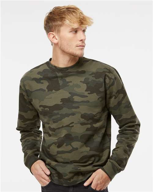 Unisex Midweight Crewneck Sweatshirt — Forest Camo