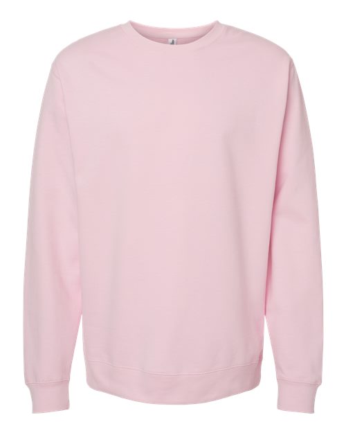 Unisex Midweight Crewneck Sweatshirt — Light Pink