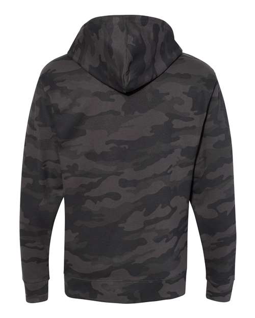 Unisex Midweight Hooded Sweatshirt — Black Camo