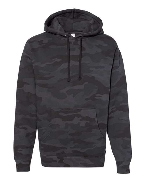 Unisex Heavyweight Hooded Sweatshirt — Black Camo