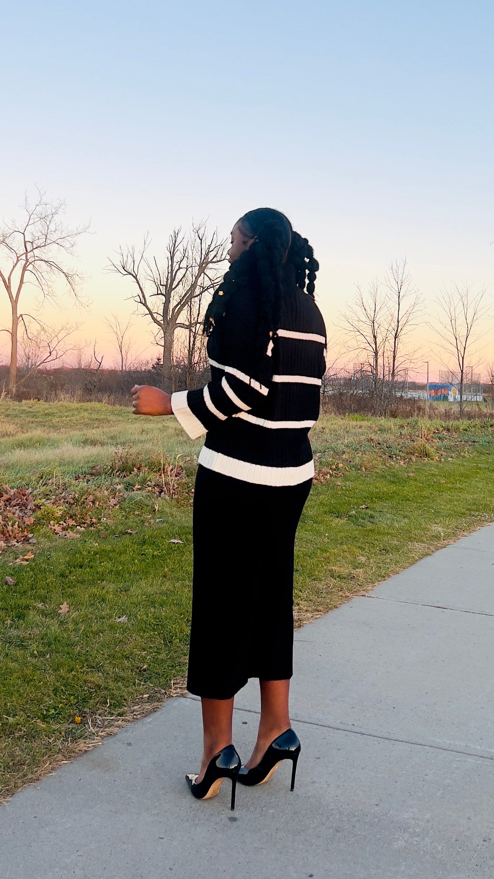 Karine skirted knitwear suit image 1