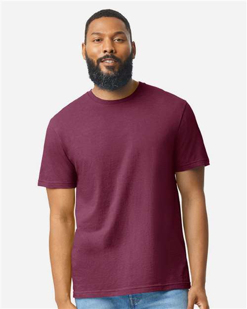 Unisex Softstyle® CVC T-Shirt — Maroon Mist