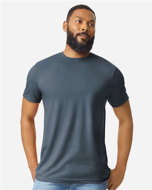 Unisex Softstyle® CVC T-Shirt — Steel Blue