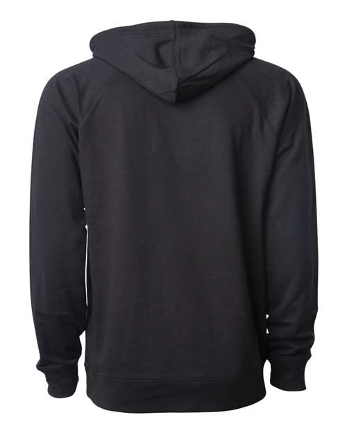 Unisex Icon Lightweight Loopback Terry Hooded Sweatshirt — Black
