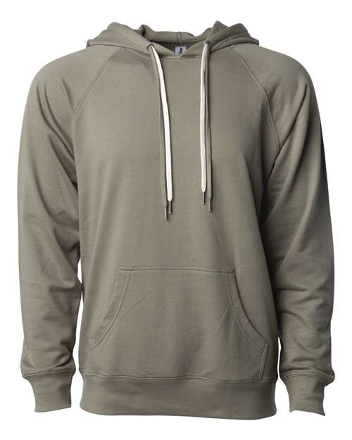 Unisex Icon Lightweight Loopback Terry Hooded Sweatshirt — Olive