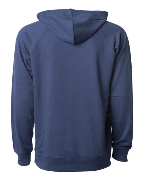 Unisex Icon Lightweight Loopback Terry Hooded Sweatshirt — Indigo
