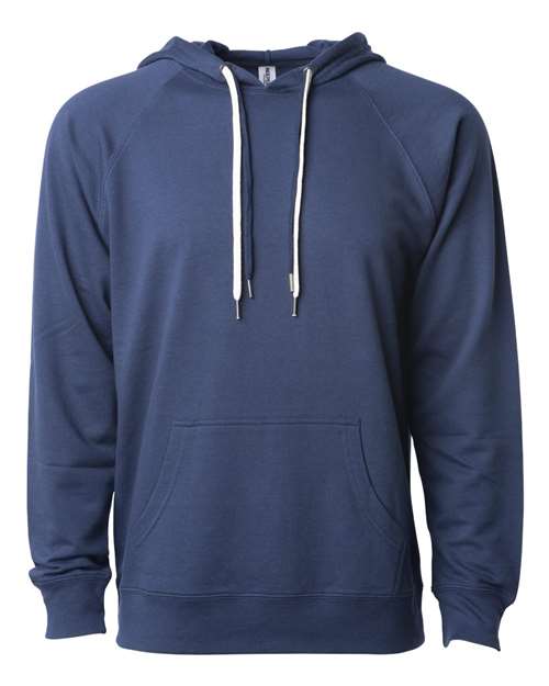 Unisex Icon Lightweight Loopback Terry Hooded Sweatshirt — Indigo