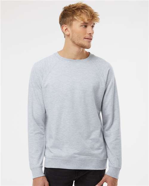 Unisex Icon Lightweight Loopback Terry Crewneck Sweatshirt — Athletic Heather