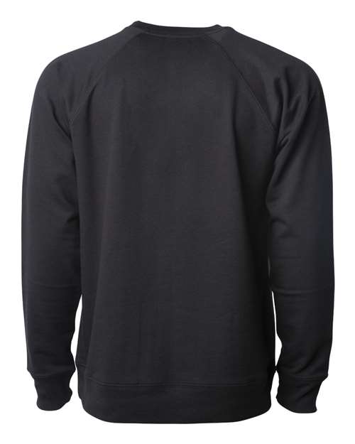 Unisex Icon Lightweight Loopback Terry Crewneck Sweatshirt — Black