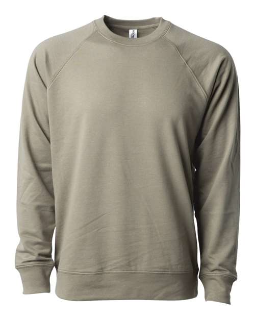 Unisex Icon Lightweight Loopback Terry Crewneck Sweatshirt — Olive