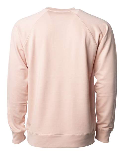 Unisex Icon Lightweight Loopback Terry Crewneck Sweatshirt — Rose