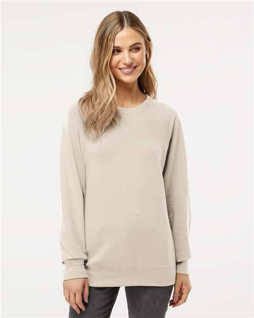 Unisex Icon Lightweight Loopback Terry Crewneck Sweatshirt — Sand