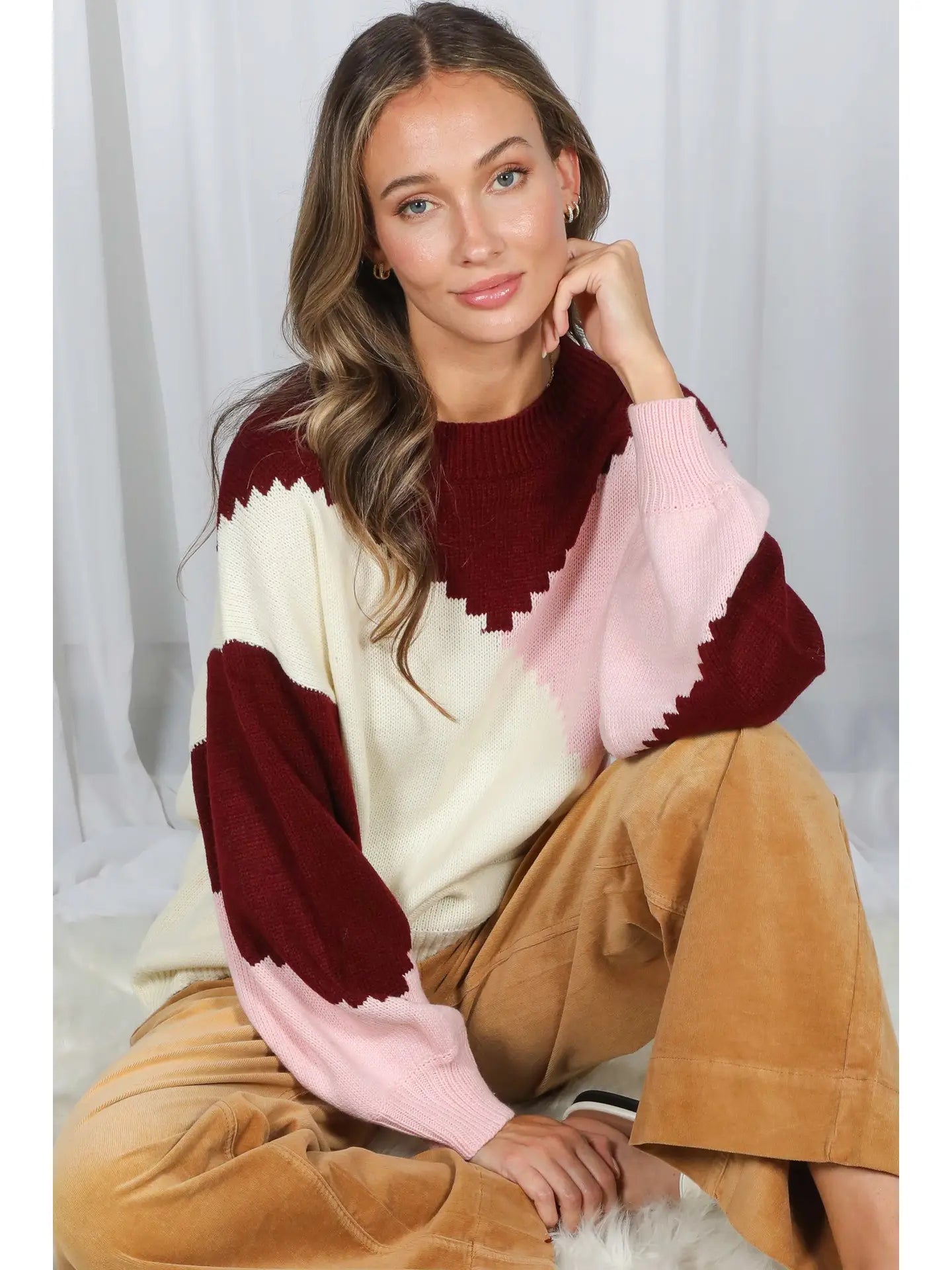 Color block sweater