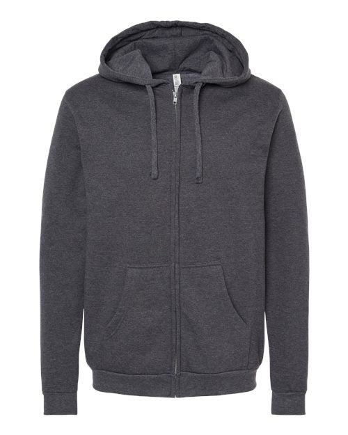 Unisex Zipper Fleece Hoodie — Dark Heather