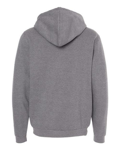 Unisex Zipper Fleece Hoodie — Heather Grey