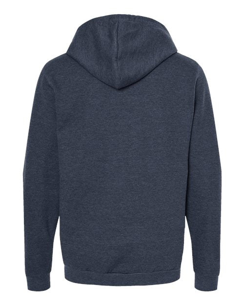 Unisex Zipper Fleece Hoodie — Heather Navy