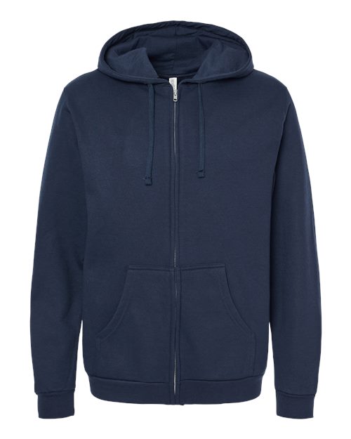 Unisex Zipper Fleece Hoodie — Navy
