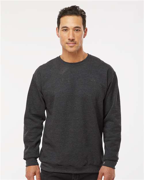 Unisex Crewneck Fleece — Jet Black Heather