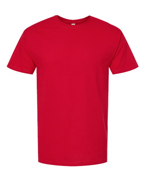 Men's Gold Soft Touch T-Shirt — Deep Red