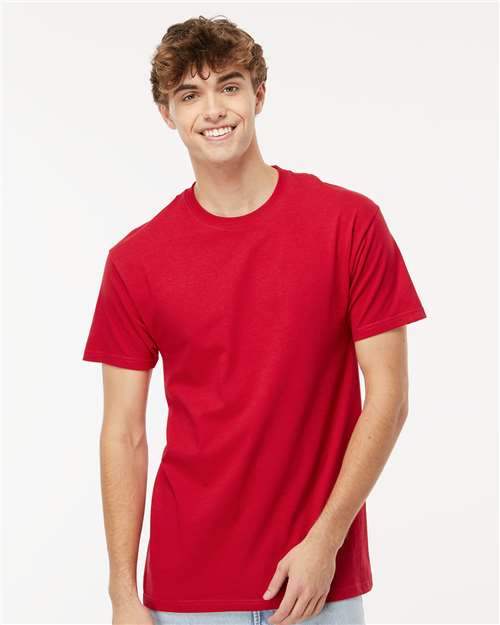 Men's Gold Soft Touch T-Shirt — Deep Red