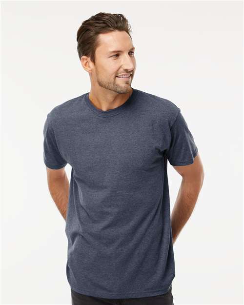 Men's Gold Soft Touch T-Shirt — Heather Navy