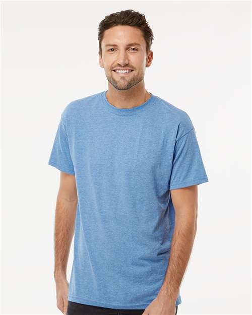 Men's Gold Soft Touch T-Shirt — Light Blue Heather