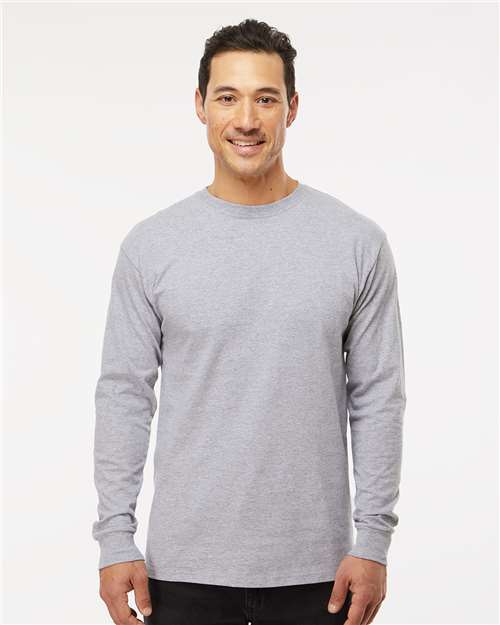Unisex Gold Soft Touch Long Sleeve T-Shirt — Athletic Heather