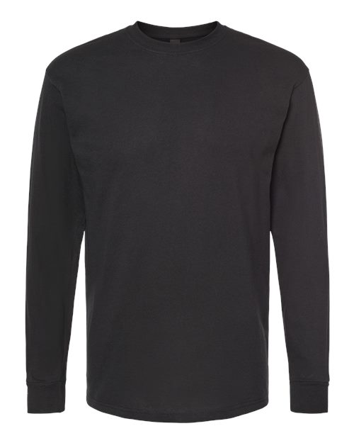 Unisex Gold Soft Touch Long Sleeve T-Shirt — Black