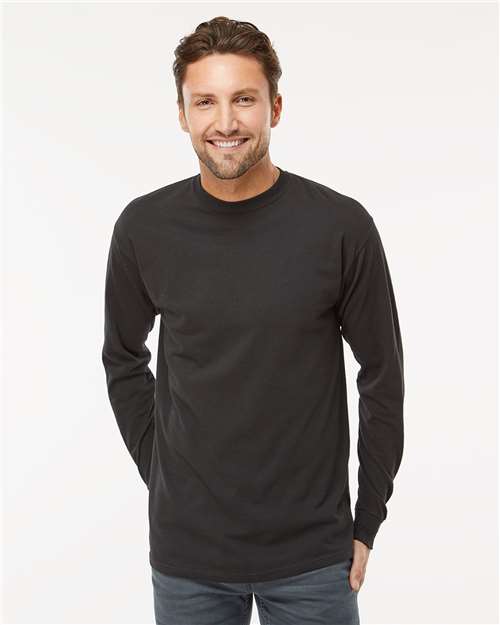 Unisex Gold Soft Touch Long Sleeve T-Shirt — Black
