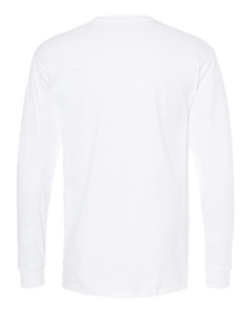 Unisex Gold Soft Touch Long Sleeve T-Shirt — White