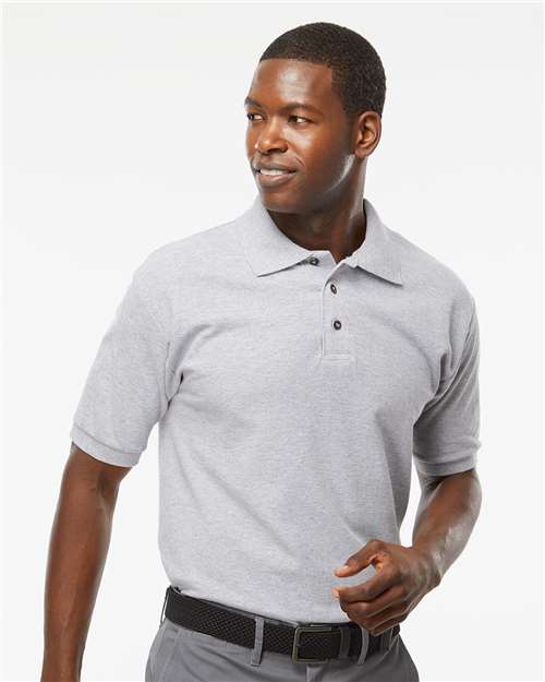 Ring-Spun Piqué Polo — Athletic Grey