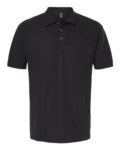 Ring-Spun Piqué Polo — Black