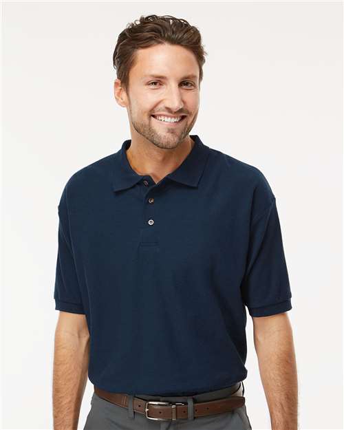 Ring-Spun Piqué Polo — Navy