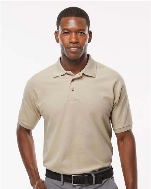 Ring-Spun Piqué Polo — Sand