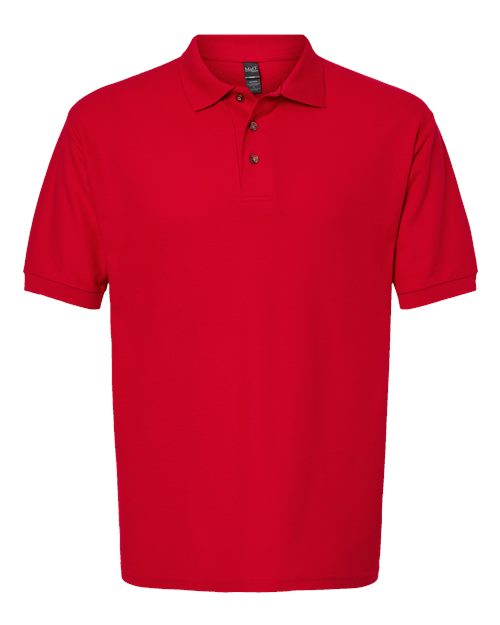 Ring-Spun Piqué Polo — Bright Red
