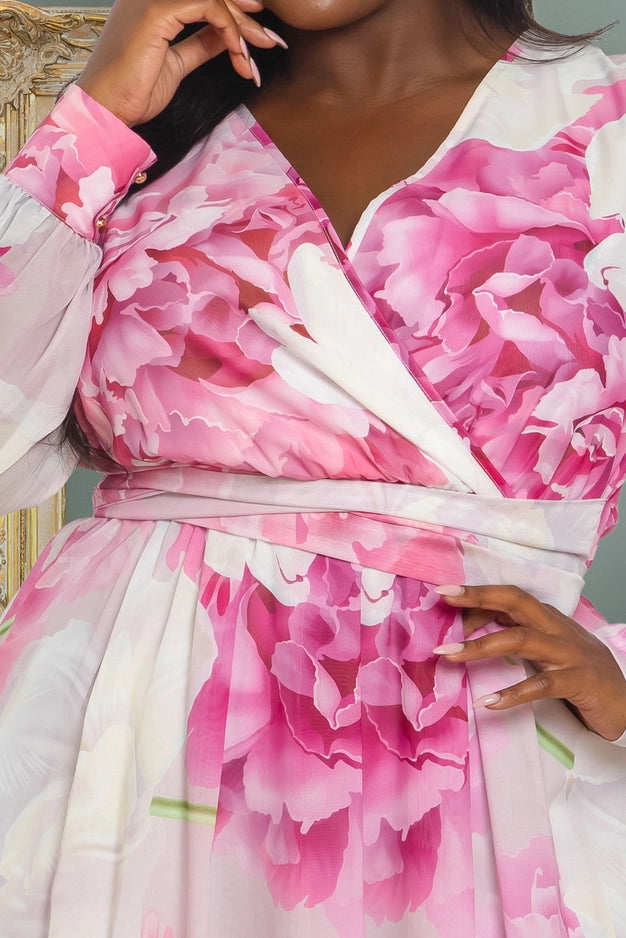 Rutha pink rose dress image 1