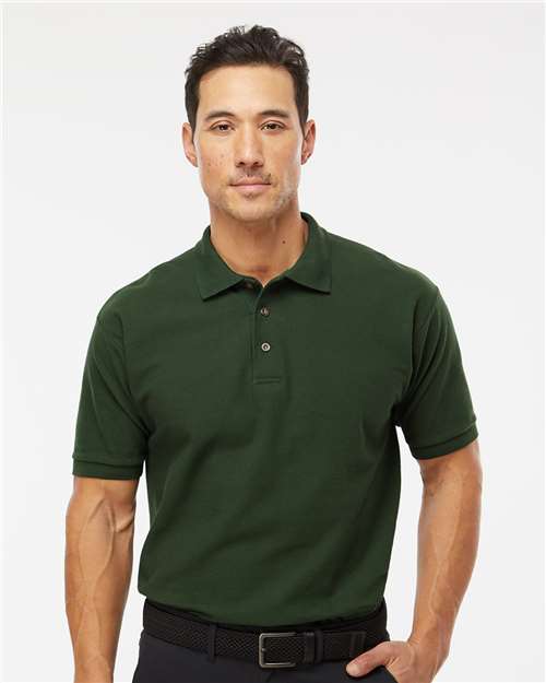 Ring-Spun Piqué Polo — New Forest Green