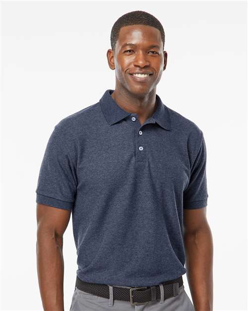 Soft Touch Polo — Heather Navy