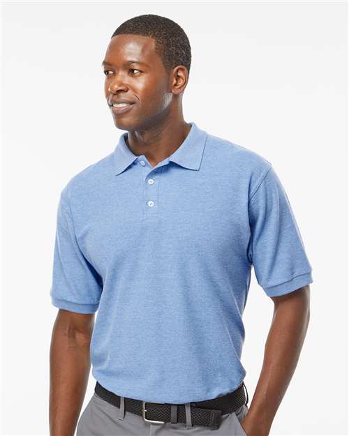 Soft Touch Polo — Light Blue Heather