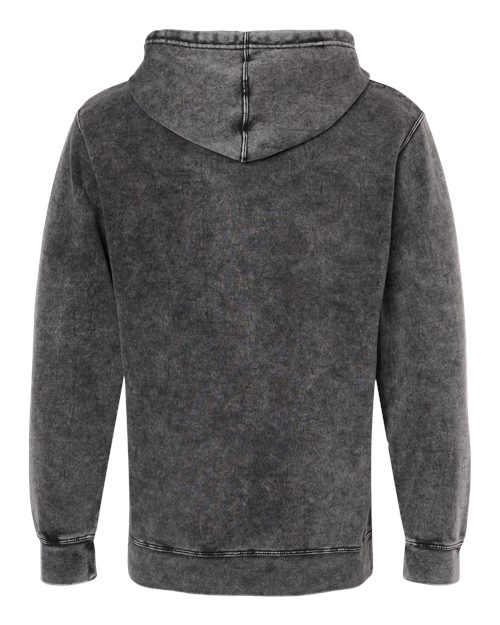 Unisex Midweight Mineral Wash Hooded Sweatshirt — Black