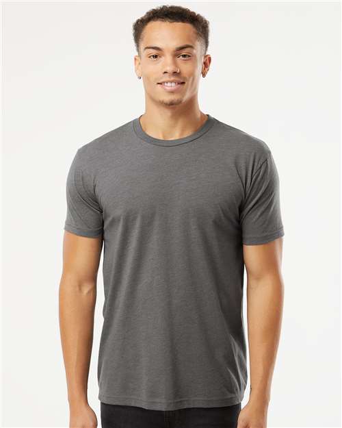 Unisex CVC Tee — Heather Heavy Metal