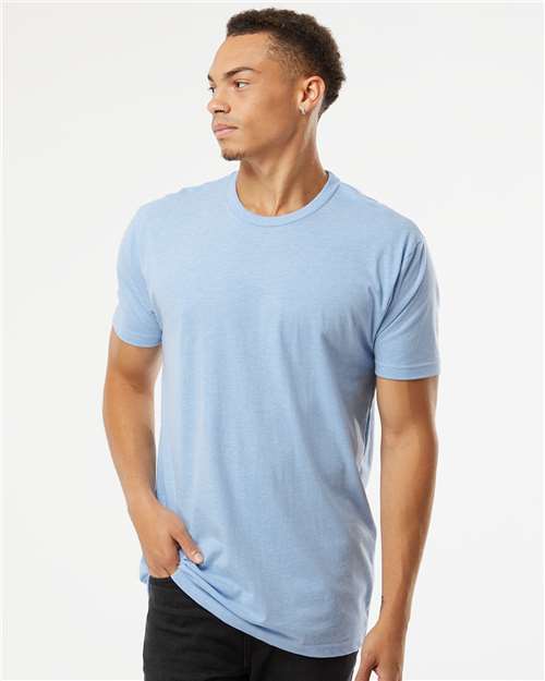 Unisex CVC Tee — Heather Columbia Blue