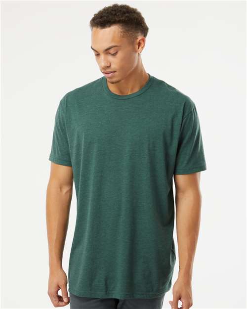 Unisex CVC Tee — Heather Forest Green
